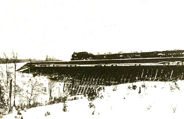 AL&S Train On Dam at Redridge